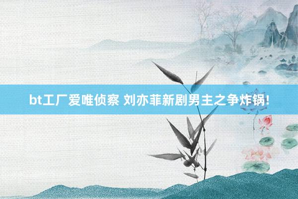 bt工厂爱唯侦察 刘亦菲新剧男主之争炸锅!