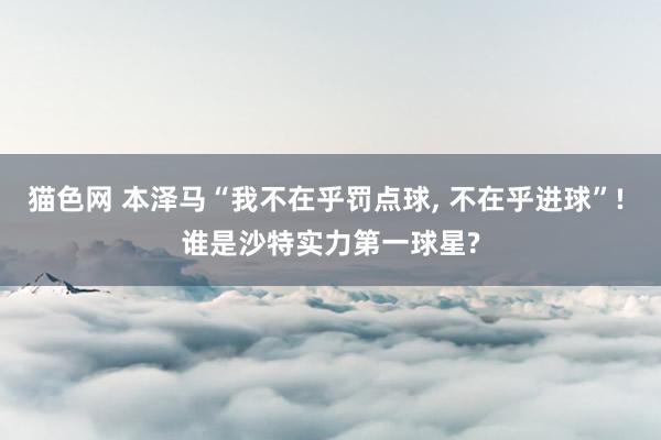 猫色网 本泽马“我不在乎罚点球, 不在乎进球”! 谁是沙特实力第一球星?