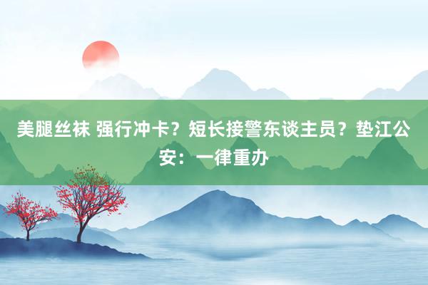 美腿丝袜 强行冲卡？短长接警东谈主员？垫江公安：一律重办