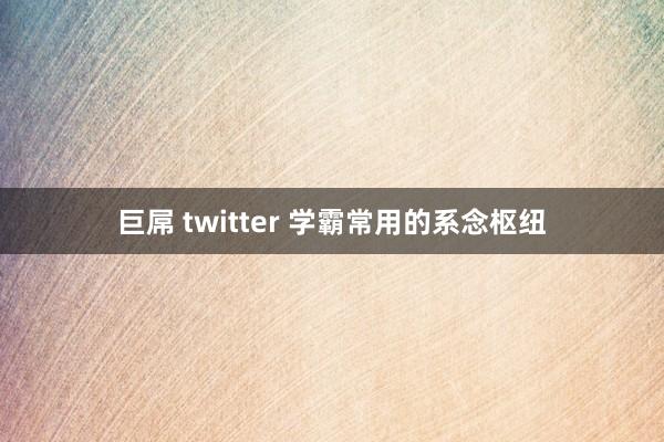 巨屌 twitter 学霸常用的系念枢纽